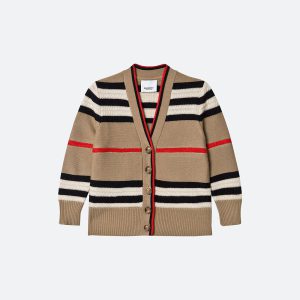 Stripe Cashmere Cardigan